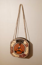 Load image into Gallery viewer, Vintage Handpainted Leather and Straw Purse Mali Kargo Fresh