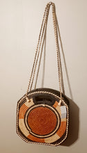 Load image into Gallery viewer, Vintage Handpainted Leather and Straw Purse Mali Kargo Fresh