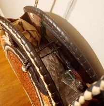 Load image into Gallery viewer, Vintage Handpainted Leather and Straw Purse Mali Kargo Fresh