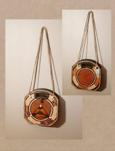 Load image into Gallery viewer, Vintage Handpainted Leather and Straw Purse Mali Kargo Fresh