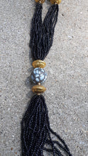 Load image into Gallery viewer, Vintage Lariat Glass Bead and Brass Multi Strand Necklace Set (India) Kargo Fresh