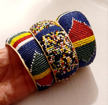 Load image into Gallery viewer, Vintage Maasai Hand beaded Bracelet Set Kargo Fresh