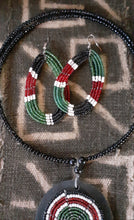Load image into Gallery viewer, Vintage  Maasai Tribal Collar and Earrings Set Kargo Fresh