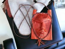Load image into Gallery viewer, Vintage Mens Handmade Leather Africa Neck Pouch Kargo Fresh