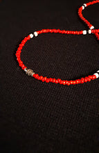 Load image into Gallery viewer, Vintage Mens XL Silver Metal and Glass bead Handmade Ankh Necklace Kargo Fresh