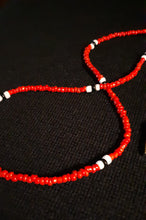 Load image into Gallery viewer, Vintage Mens XL Silver Metal and Glass bead Handmade Ankh Necklace Kargo Fresh