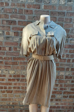 Load image into Gallery viewer, Vintage Ms. Chaus Khaki Rayon Career Dress Size 14/16 Kargo Fresh
