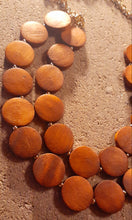 Load image into Gallery viewer, Vintage Natural Wood Necklace and Stud Earrings Kargo Fresh