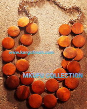 Load image into Gallery viewer, Vintage Natural Wood Necklace and Stud Earrings Kargo Fresh