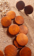 Load image into Gallery viewer, Vintage Natural Wood Necklace and Stud Earrings Kargo Fresh