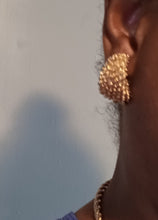 Load image into Gallery viewer, Vintage Sarah Coventry Textured clip on huggie hoops Kargo Fresh