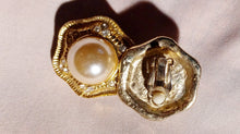 Load image into Gallery viewer, Vintage Two Sisters Chunky Faux Pearl Studs clip on 1980s Kargo Fresh