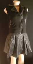 Load image into Gallery viewer, Vintage Vegan leather Skater Skirt and Moto Vest Set Kargo Fresh