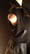 Load image into Gallery viewer, Vintage Vegan leather Skater Skirt and Moto Vest Set Kargo Fresh