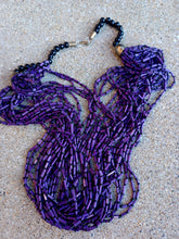 Load image into Gallery viewer, Vintage bamboo bead necklace and custom clip on earrings set Kargo Fresh