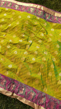 Load image into Gallery viewer, Vintage handmade Indian Silk Sari Gold Embroidered and glass beads Kargo Fresh