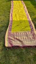 Load image into Gallery viewer, Vintage handmade Indian Silk Sari Gold Embroidered and glass beads Kargo Fresh