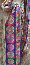 Load image into Gallery viewer, Vintage handmade Indian Silk Sari Gold Trim Kargo Fresh