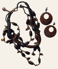 Load image into Gallery viewer, Vintage layered boho necklaces and clip on earrings set Kargo Fresh
