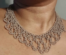 Load image into Gallery viewer, Vintage seed bead necklace and clip on studs Kargo Fresh