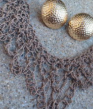 Load image into Gallery viewer, Vintage seed bead necklace and clip on studs Kargo Fresh