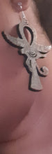 Load image into Gallery viewer, Wooden Ankh & Eye of Horus Earrings Kargo Fresh