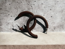 Load image into Gallery viewer, Wooden Minimalist Hoop Earrings Kargo Fresh