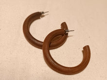 Load image into Gallery viewer, Wooden Minimalist Hoop Earrings Kargo Fresh