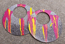 Load image into Gallery viewer, XL Handpainted Wooden Hoop Earrings Kargo Fresh
