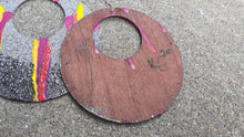 Load image into Gallery viewer, XL Handpainted Wooden Hoop Earrings Kargo Fresh