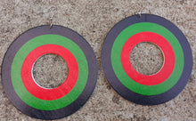 Load image into Gallery viewer, XL Wooden RBG Earrings Kargo Fresh