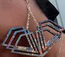 Load image into Gallery viewer, XL handpainted Abstract wooden Earrings Kargo Fresh