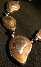 Load image into Gallery viewer, Vintage Bovine Bib Necklace & Clip-On Earrings Set, Handmade Kenya