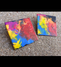 Load image into Gallery viewer, Abstract Handpainted Design Wood Earrings