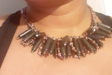 Load image into Gallery viewer, Handmade Wooden Bead Necklace & Earrings Set, Vintage Style