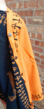 Load image into Gallery viewer, Handmade Cotton Ankh Poncho: Reversible Shawl, Fits up to 3XL