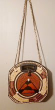 Load image into Gallery viewer, Vintage Handmade Handpainted Leather and Mudcloth Extra Large Purse