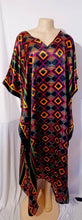 Load image into Gallery viewer, Satin Kaftan with Tags: Afrocentric Mudcloth Print, Up to 2XL