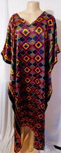 Load image into Gallery viewer, Satin Kaftan with Tags: Afrocentric Mudcloth Print, Up to 2XL