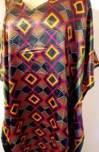 Load image into Gallery viewer, Satin Kaftan with Tags: Afrocentric Mudcloth Print, Up to 2XL