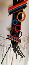 Load image into Gallery viewer, Abstract Rubber Pop Art Earrings and Necklace Set