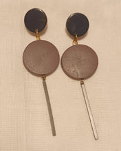 Load image into Gallery viewer, Clip On Wood and Acrylic Minimalist Earrings