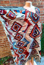 Load image into Gallery viewer, Mudcloth Print Kaftan: Bright Afrocentric One Size, 2XL