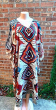 Load image into Gallery viewer, Mudcloth Print Kaftan: Bright Afrocentric One Size, 2XL