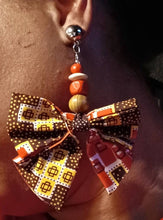 Load image into Gallery viewer, Afrocentric Ankara Fabric Clip on Earrings