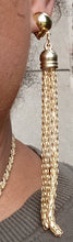 Load image into Gallery viewer, Chunky Gold Metal Chain Necklace and Clip On Earrings Set