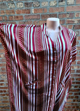 Load image into Gallery viewer, Vintage Afrocentric Kaftan, Bright Poly Satin Mudcloth Print (Fits up to 3XL)