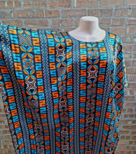 Load image into Gallery viewer, Mudcloth Kaftan with Tags, Afrocentric Poly Satin up to 3XL