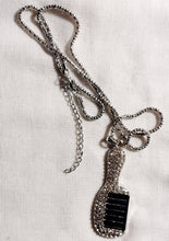 Load image into Gallery viewer, Handmade Rhinestone Afro comb Clip on Earrings and necklace set
