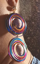 Load image into Gallery viewer, Handmade Abstract Wire Dangle Earrings pierced ears